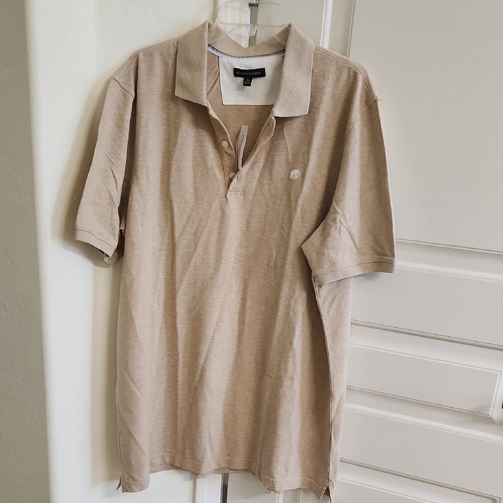 Banana Republic Light Tan Polo Shirt